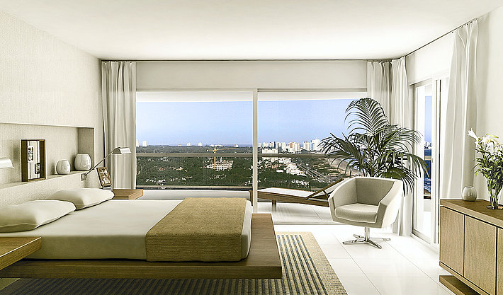 Torre Aquarela residential complex Interior view